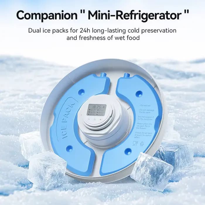 ROJECO mangeoire automatique pour animaux de compagnie distributeur de nourriture sèche humide 6 repas sans fil