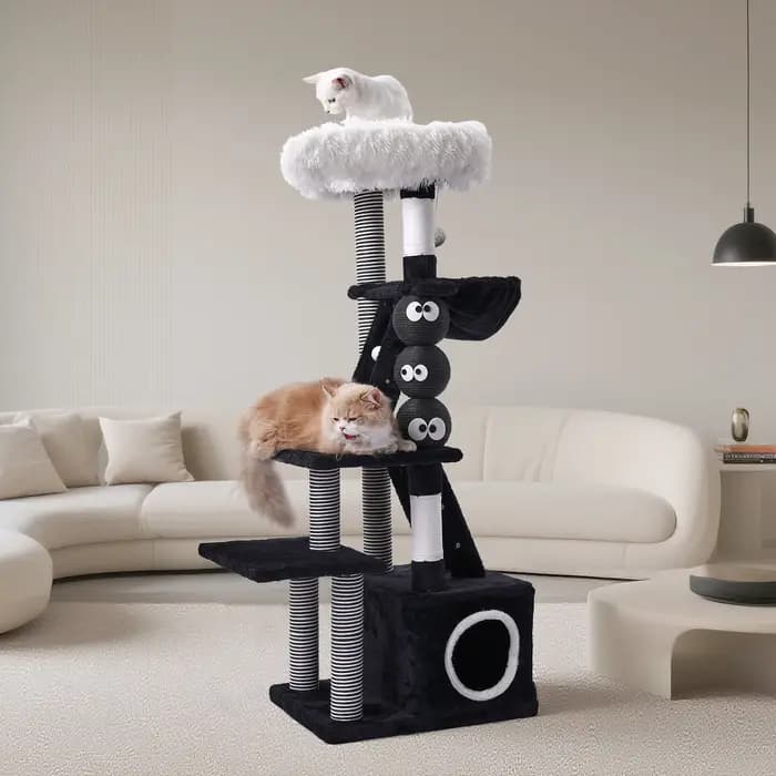 Arbre à chat haut avec griffoir