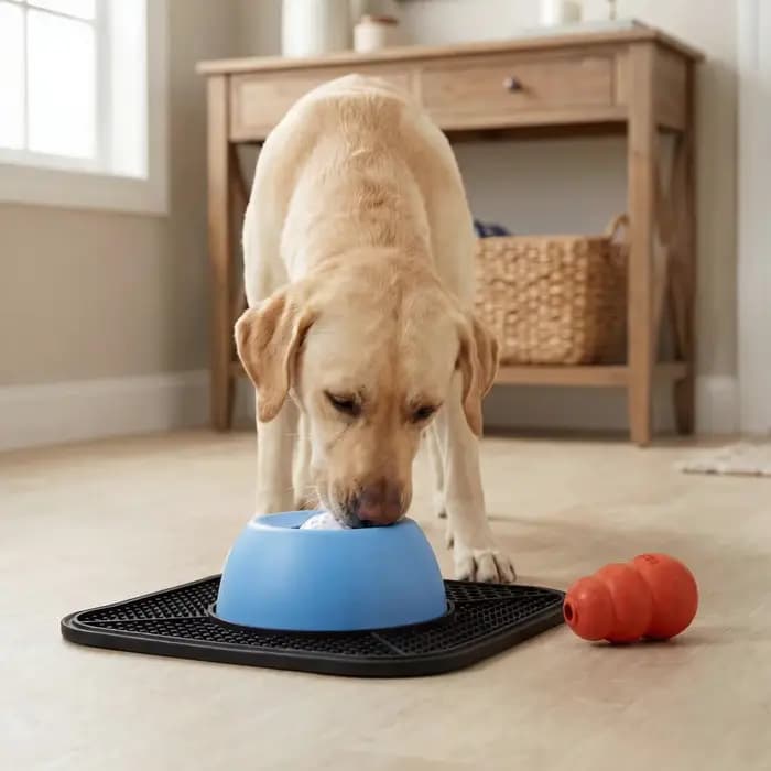 Bols anti-glouton pour chiens et tapis à lécher - antidérapants, adaptés aux friandises liquides et épaisses, conviennent aux chiens et chats de grande, moyenne et petite taille.