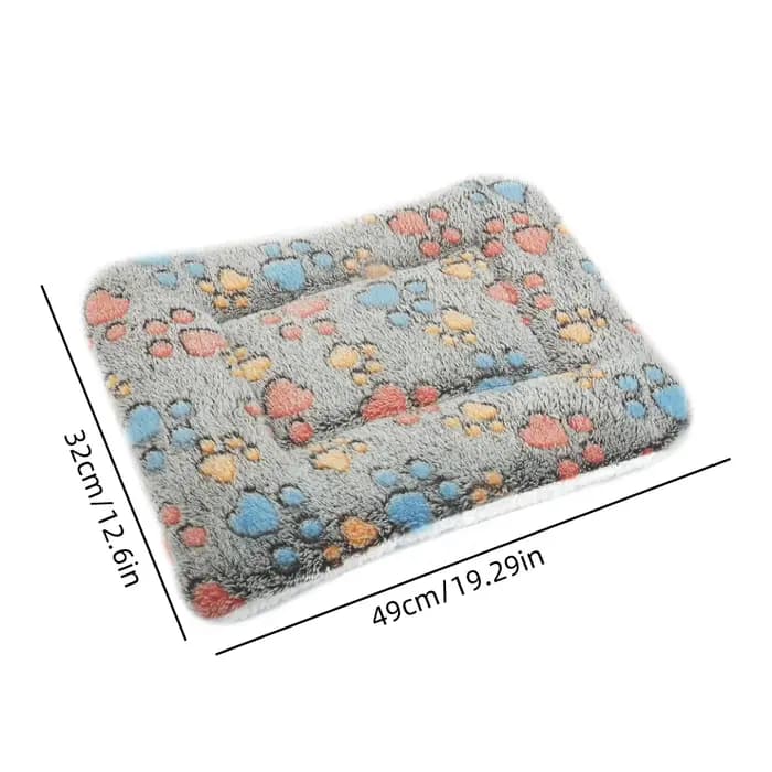 Tapis de lit épais en flanelle pour chien