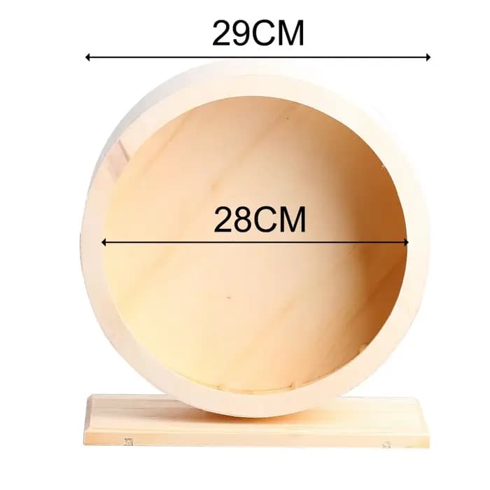 Roue d'exercice de course de hamster en bois muet