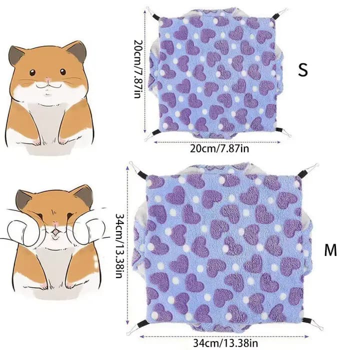 Hamac pour Hamster, petit lit suspendu pour animaux de compagnie, Double chaud et épais, écureuil vo