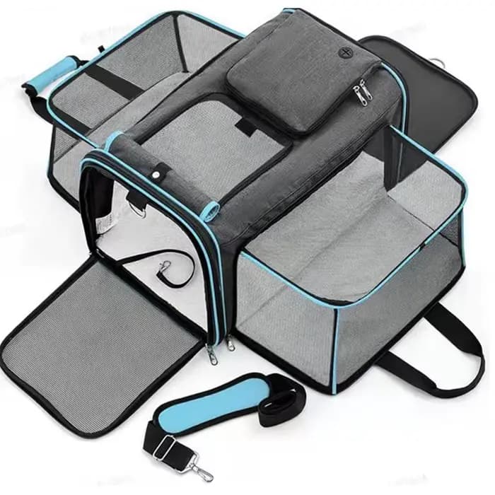 Sac de transport pliable pour chat de grande capacité, sac de voyage Portable respirant pour animaux