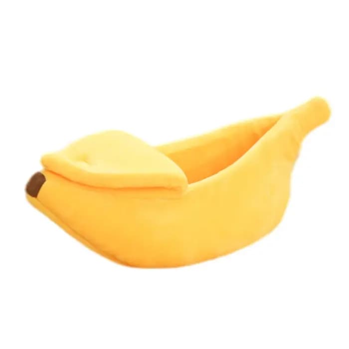 Lit pour chat en forme de banane, drôle, mignon, confortable, tapis pour chat, lits chauds, durables, portables, panier pour animaux de compagnie, niche, coussin pour chien, accessoires pour animaux d