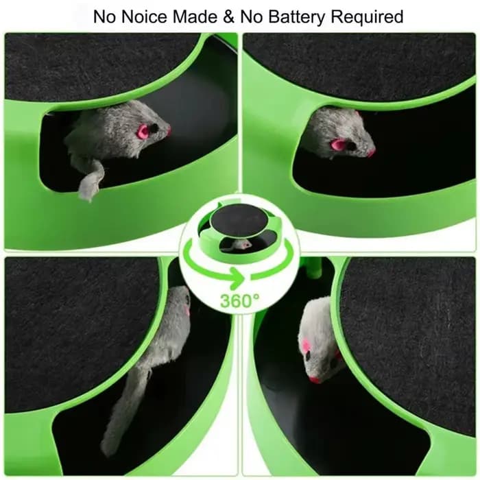 Jouet pour chat plateau tournant souris jouets interactif Intelligence piste d'entraînement jeux drôles chat griffoir jouet jouets pour animaux de compagnie accessoires