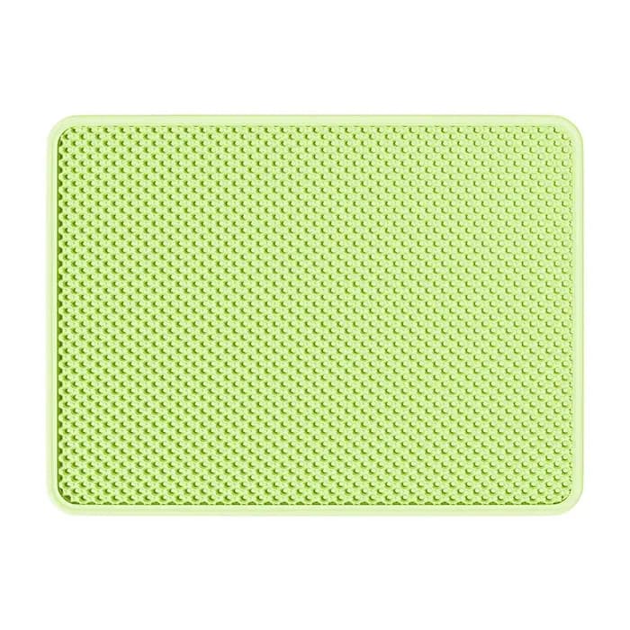 Tapis à litière pour chat double couche anti-éclaboussures, tapis de récupération de litière, empêche le litière de s'éparcir, garde le sol propre pour la litière du chat