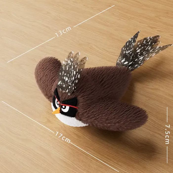 Nouveau jouet électrique pour chat 2025, interactif à activation tactile avec chant et ailes battantes, jouet suspendu pour chatons d'intérieur