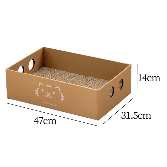 Boîte à gratter pour chat, grande maison en carton pour chat, papier ondulé, tampon à gratter, griff