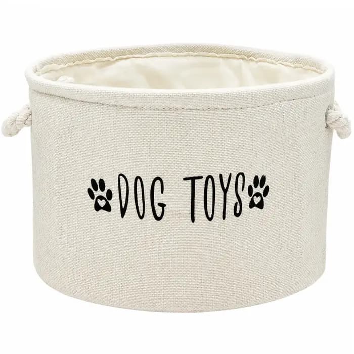 Panier de rangement pour jouets d'animaux, boîte de rangement spéciale pour chiens et chats, conteneur de grande capacité, accessoires d'organisation pour animaux de compagnie