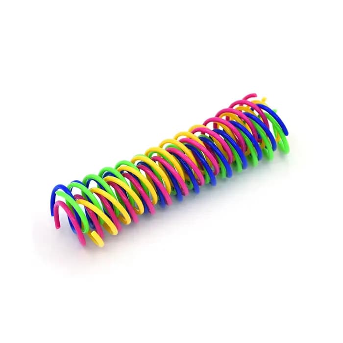Jouets à ressort en plastique pour chat, couleur étendue, produits interactifs pour animaux de compa