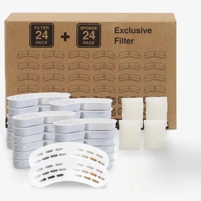 Source de filtre de fontaine d'eau pour chat, vente en gros d'usine, fontaine professionnelle pour animaux de compagnie, accessoires de filtre remplacés, filtres à boire pour chat
