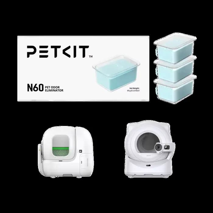Petkit – éliminateur d'odeurs d'animaux N60, Original, exclusif pour PUROBOT, bac à litière Ultra autonettoyant pour chat, contrôle des odeurs de toilettes pour chat (3 pièces)