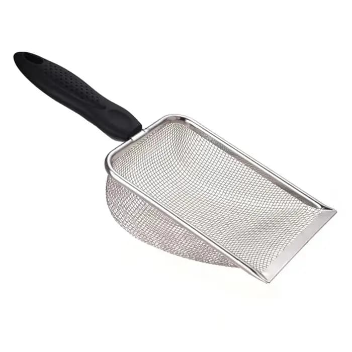 Ramasse-litière en acier inoxydable durable - Ergonomique et facile à nettoyer pour chats et chiens
