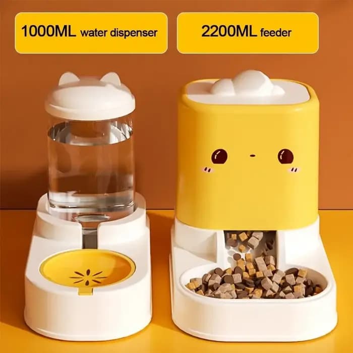 Distributeur automatique de nourriture pour chat, grande capacité, sans retard, distributeur d'eau pour animaux de compagnie, distributeur de nourriture pour chat en forme de chat, fournitures pour an