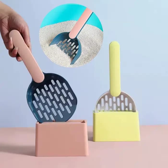 Ensemble de pelle à litière pour chat avec base