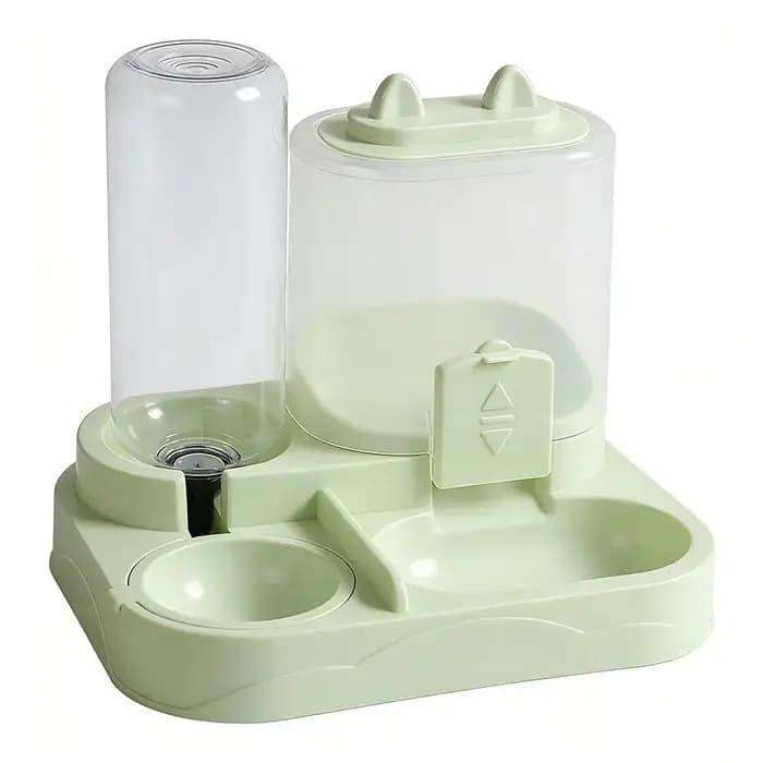 Bol pour chat mangeoire automatique avec conception anti-déversement avec fontaine d'eau distributeur de nourriture