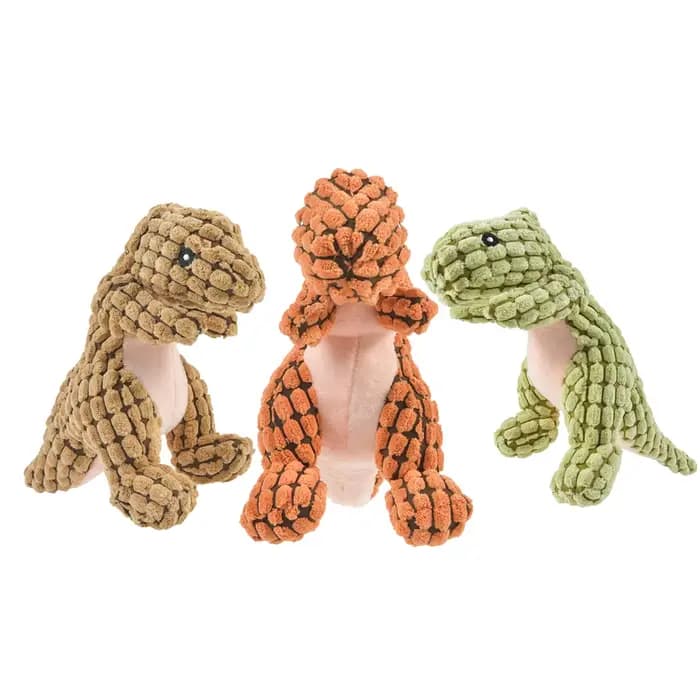 Jouets de dinosaure en peluche pour animaux de compagnie, chats et chiens, jouets interactifs à mâch