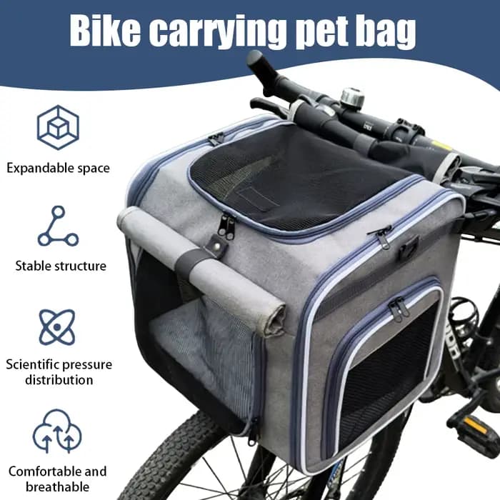Sac de transport pour vélo et moto, adapté au transport de chats et de chiens, sac à dos portable pour animaux de compagnie pour usage extérieur