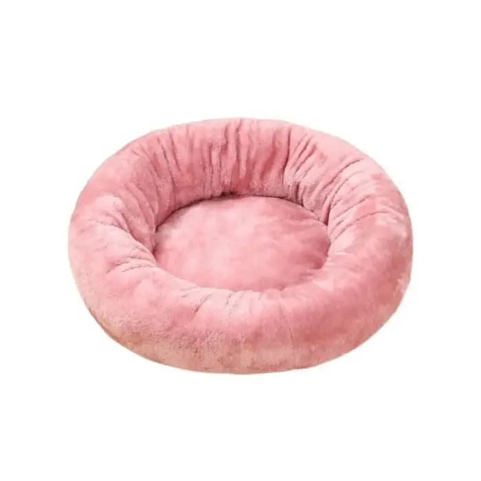 Lit pour animaux de compagnie confortable beignet rond chenil pour chien doux lavable