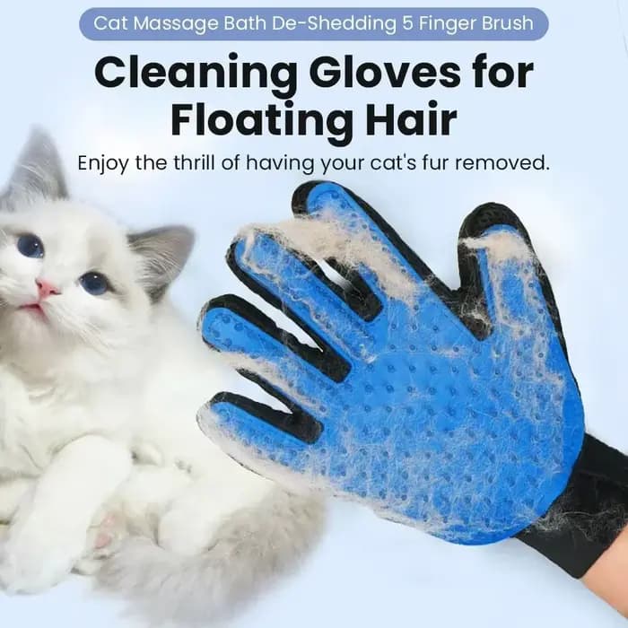 Gant de toilettage pour chat, brosse de bain pour animaux, brosse de massage pour l'élimination des poils de chat, poils doux, fournitures de toilettage et de nettoyage pour animaux
