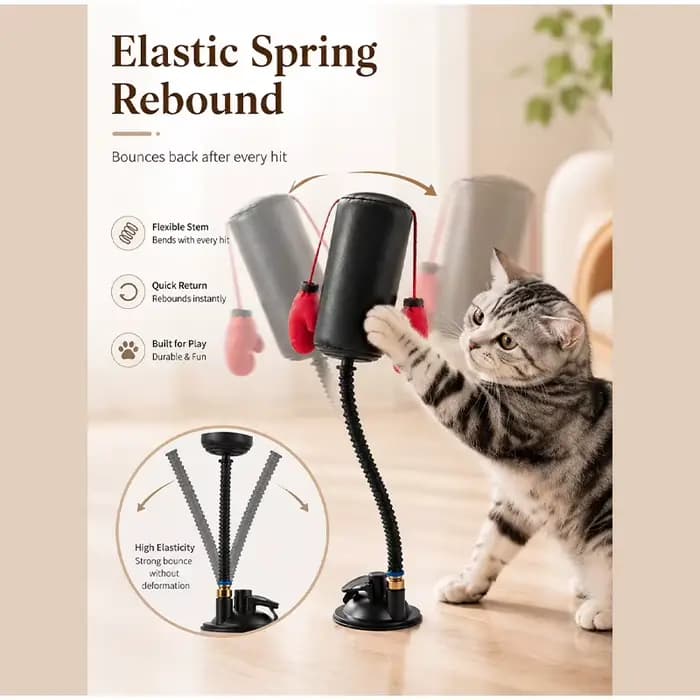 Jouet interactif pour chat : Gants de boxe amusants pour l'entraînement et le divertissement – Soulage l'ennui et aide à la relaxation et à la décompression