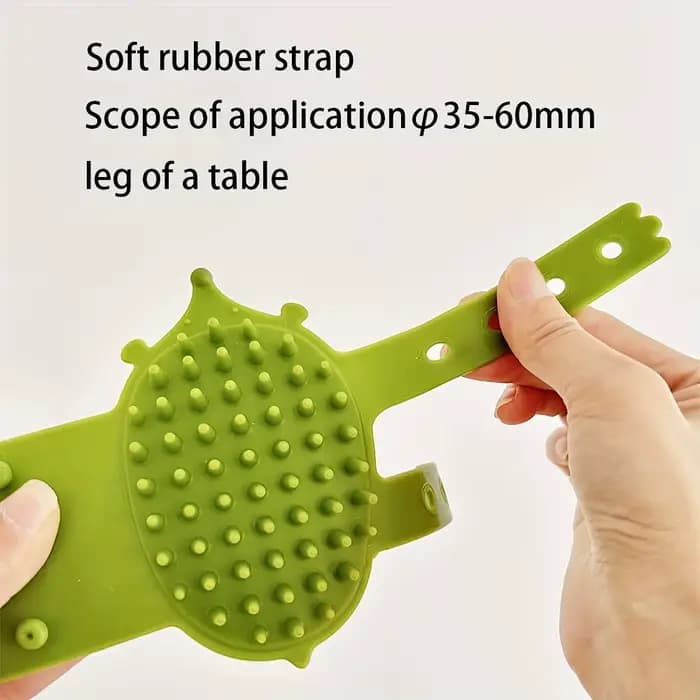 Grattoir à chat en caoutchouc pour toilettage - Fixation murale et sur pied de table