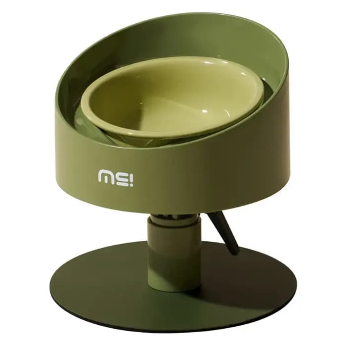Bol de nourriture pour chat bol en céramique réglable pour chat Protection du cou antidérapante bol d'eau pour animaux de compagnie bol Anti-vomissement en forme de fleur fournitures pour animaux de c