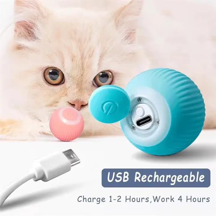 Jouets pour chats sautant rotatif chat boule mobile automatique