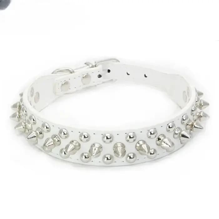 Collier de chien en cuir réglable, sangle de cou, fournitures en cuir PU, Punk, rivets à pointes, colliers pour animaux de compagnie pour petit chien et chat