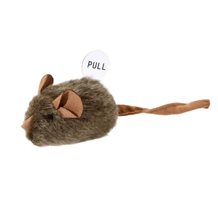 Jouet interactif pour chat en forme de souris qui chiaa - Jouet en peluche doux activé par le toucher pour l'entraînement de l'instinct de chasse des chats