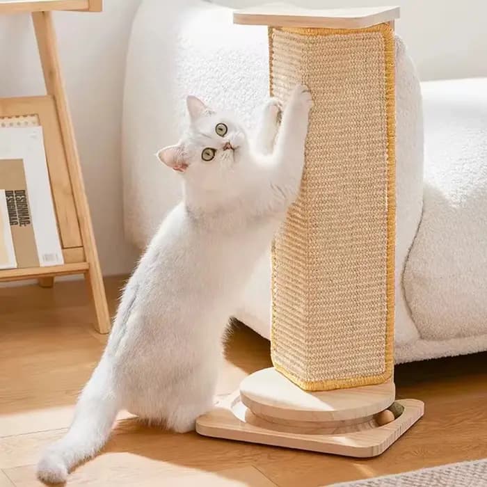 Tapis à gratter en Sisal naturel pour chat, tapis à gratter horizontal pour sol de chat, protection