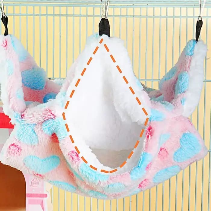 Hamac pour Hamster, petit lit suspendu pour animaux de compagnie, Double chaud et épais, écureuil vo