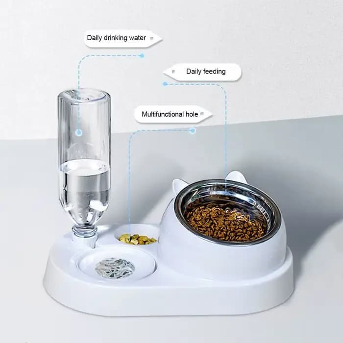 Filles et distributeur d'eau automatique pour animaux de compagnie, récipient de nourriture avec abreuvoir, mangeoire pour chien et chat, stockage d'eau, nouveau, 2 en 1