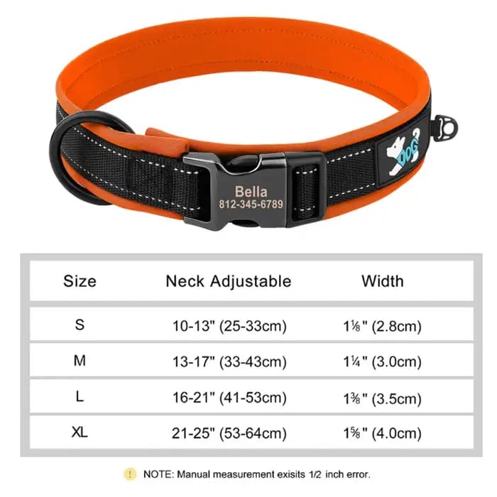 Collier de chien personnalisé réfléchissant