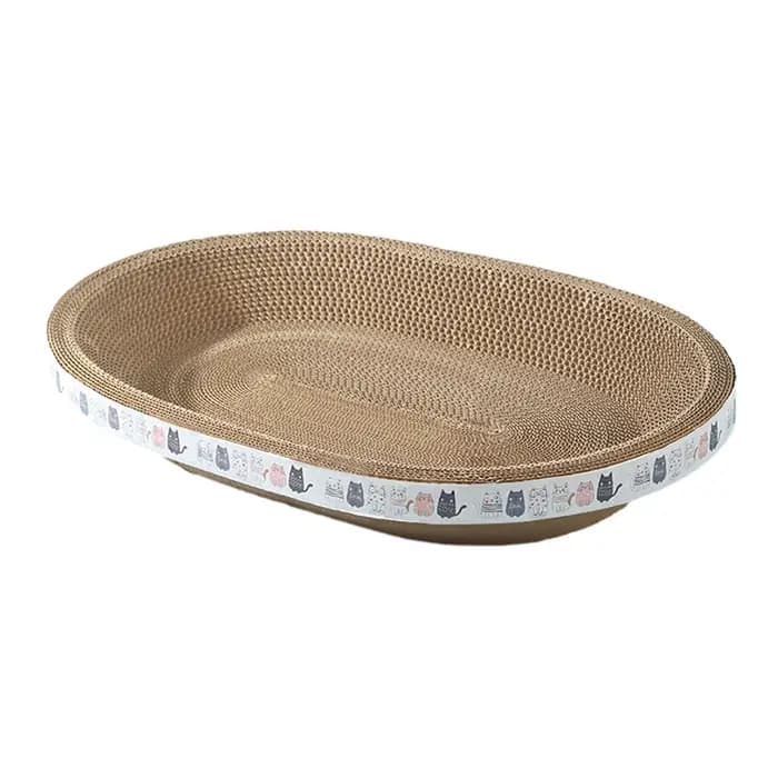 Gratte-chat ondulé grattoirs pour chat rond ovale meulage griffe jouets pour chats résistant à l'usure lit pour chat nid chat accessoires