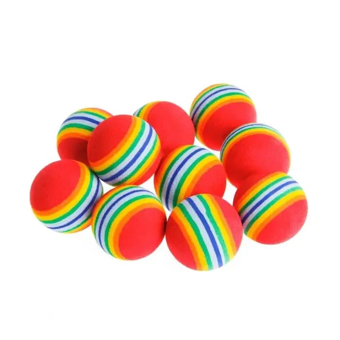 10 pièces/5 pièces arc-en-ciel chat jouets balle interactive chat chien jouer à mâcher hochet balle à gratter formation chat arc-en-ciel balle jouet fournitures pour animaux de compagnie