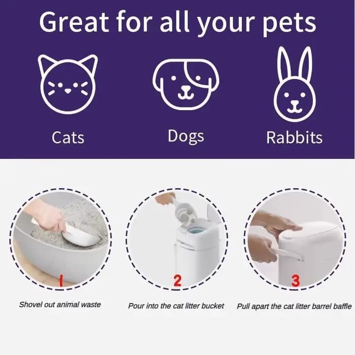 LitterLocker-Sac poubelle puant pour toilettes pour chat
