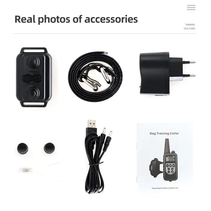 Dispositif de collier de dressage pour chien, 800m, étanche IP7, Rechargeable, avec écran LCD, pour