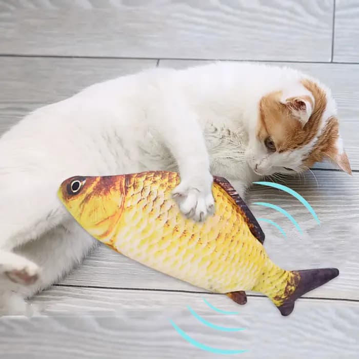 Jouets pour chat poisson chargeur USB poisson interactif électrique disquette poisson chat jouet réa