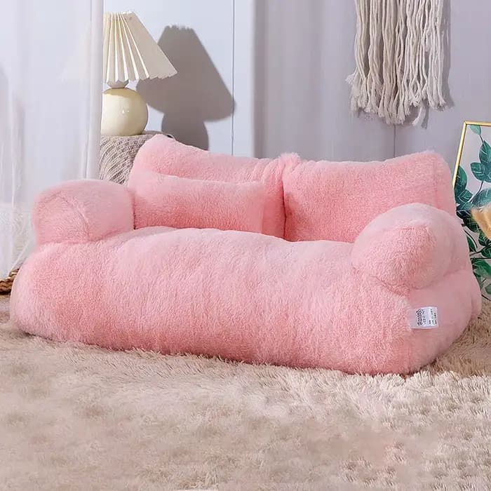 Lit de luxe pour chat, canapé Super doux et chaud pour animaux de compagnie, pour petits chiens et c