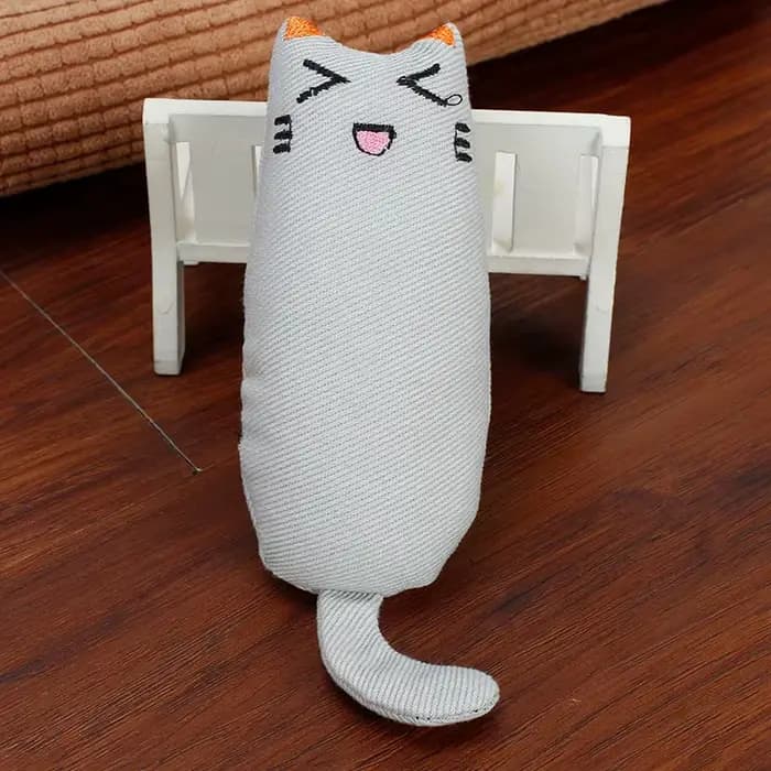 Peluche en herbe de cataire pour animal de compagnie, jouet mignon en forme de pouce, oreiller, meul