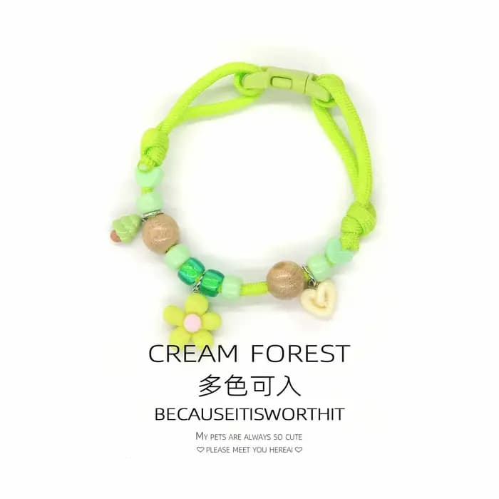 Collier anti-puces en bois de camphre naturel réglable